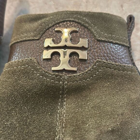 TORY BURCH Olive Green Heeled Boots - Picture 3 of 10